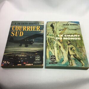 Lot of 2 French Language Paperbacks Jean Giono - Le Chant Du Monde